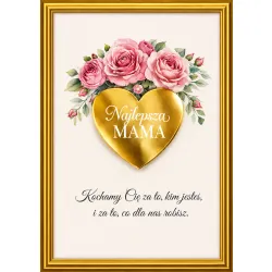 Plakat A4 „Dzień Mamy – Najlepsza Mama”– z szybką pleksi